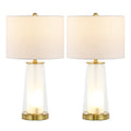 Set of Two 26" Gold Lighthouse Table Lamps With Drum Shades