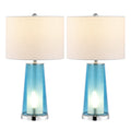 Set of Two 26" Silver Lighthouse Table Lamps With Drum Shades