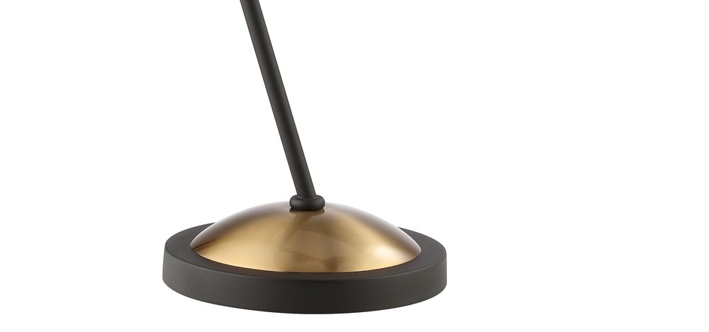 22" Black Table Lamp LED With Bell Shade