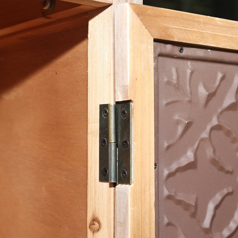28" Brown Wood Accent Cabinet With Two Doors And One Drawer