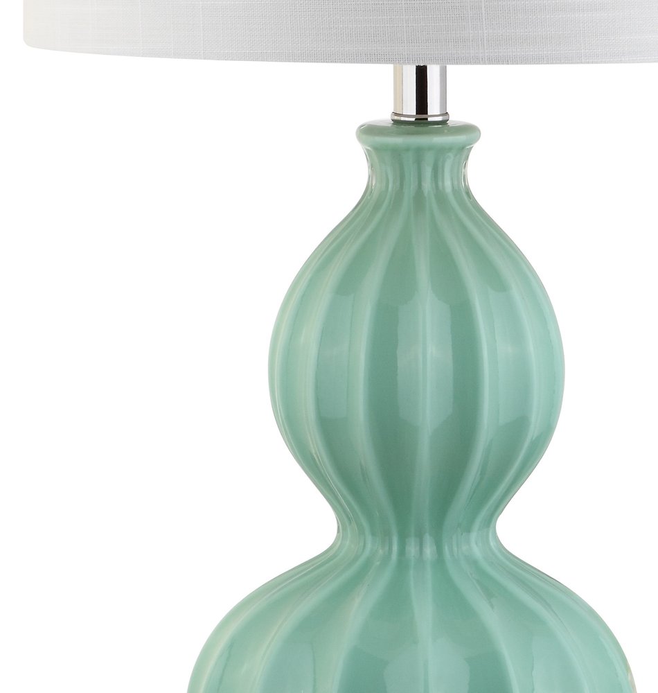 28" Clear Novelty Table Lamp LED With Drum Shade