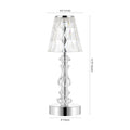 13" Silver Novelty USB Table Lamp LED With Empire Shade