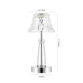 12" Silver Novelty USB Table Lamp With Empire Shade