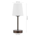 13" Antiqued Bronze USB Table Lamp With Empire Shade