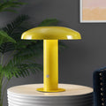 11" Yellow Novelty USB Table Lamp With Globe Shade