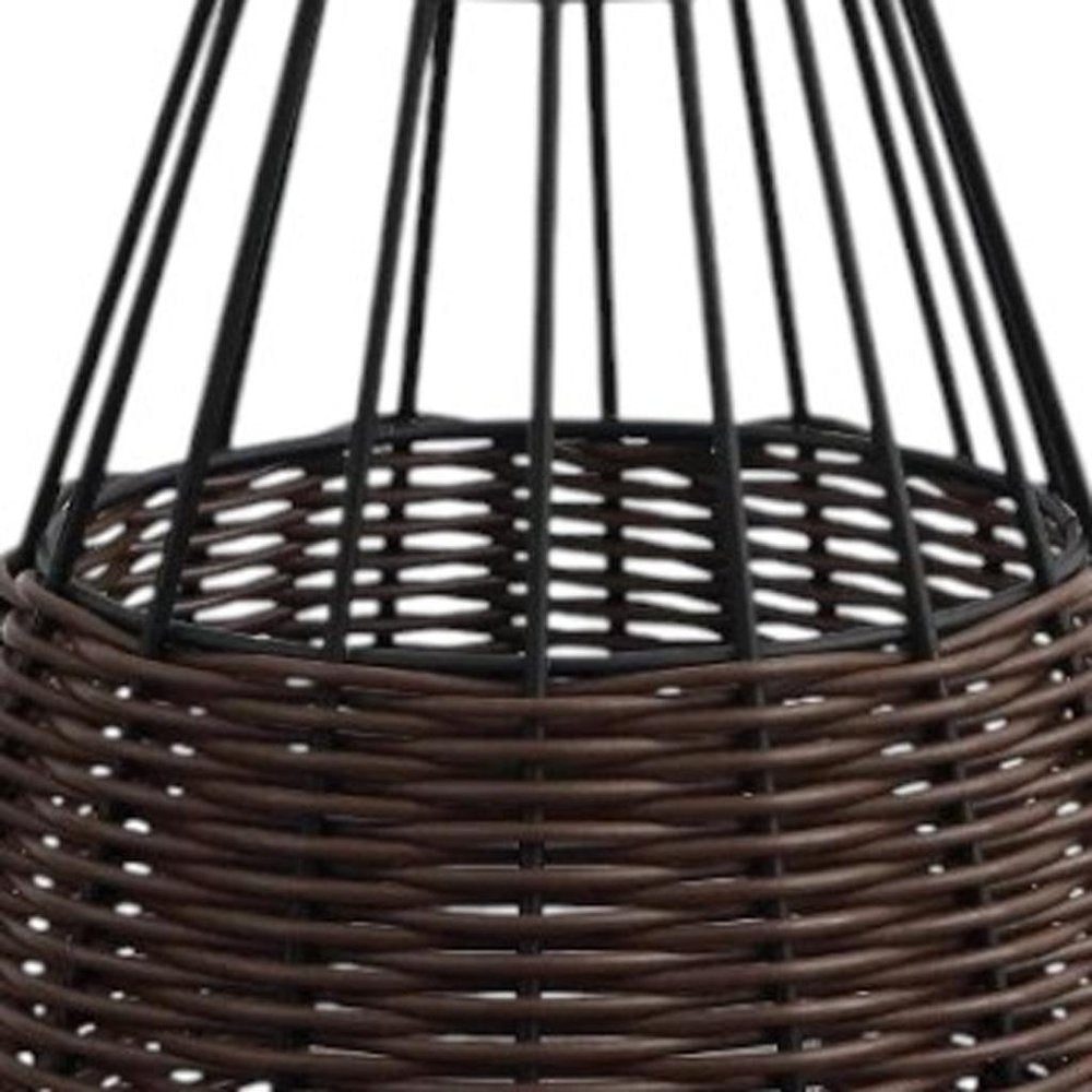 Set of Two 10" Black Round USB Table Lamps LED With Globe Shades