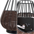 Set of Two 10" Black Round USB Table Lamps LED With Globe Shades