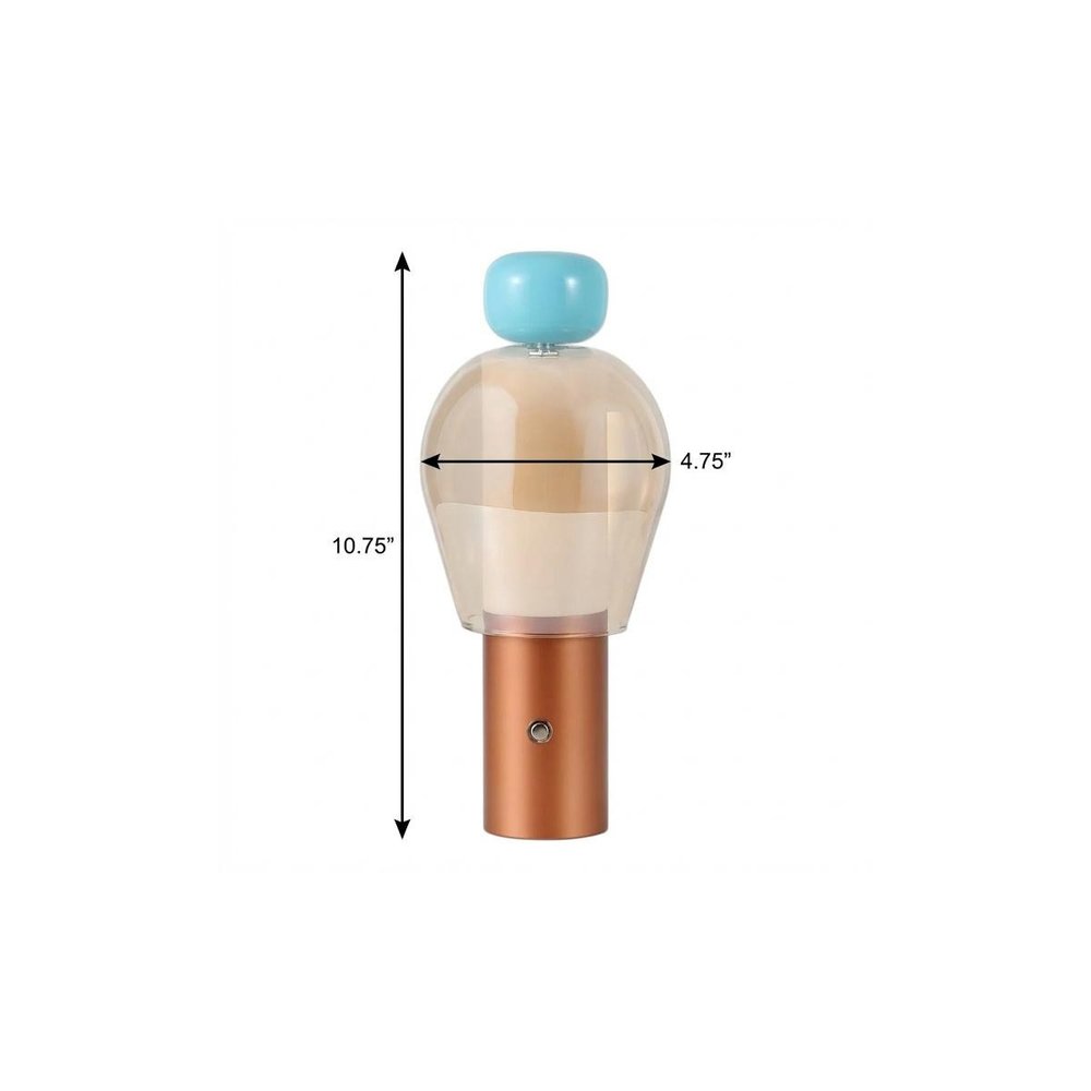 11" Copper USB Table Lamp LED