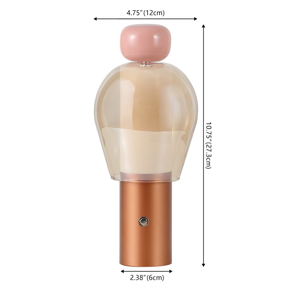 11" Copper USB Table Lamp LED