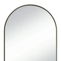 35" Black Metal Arch Framed Accent Mirror