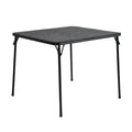 34" Black Wood and Iron Folding Square Card Table