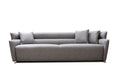 100" Gray Nubuck Leather Sofa