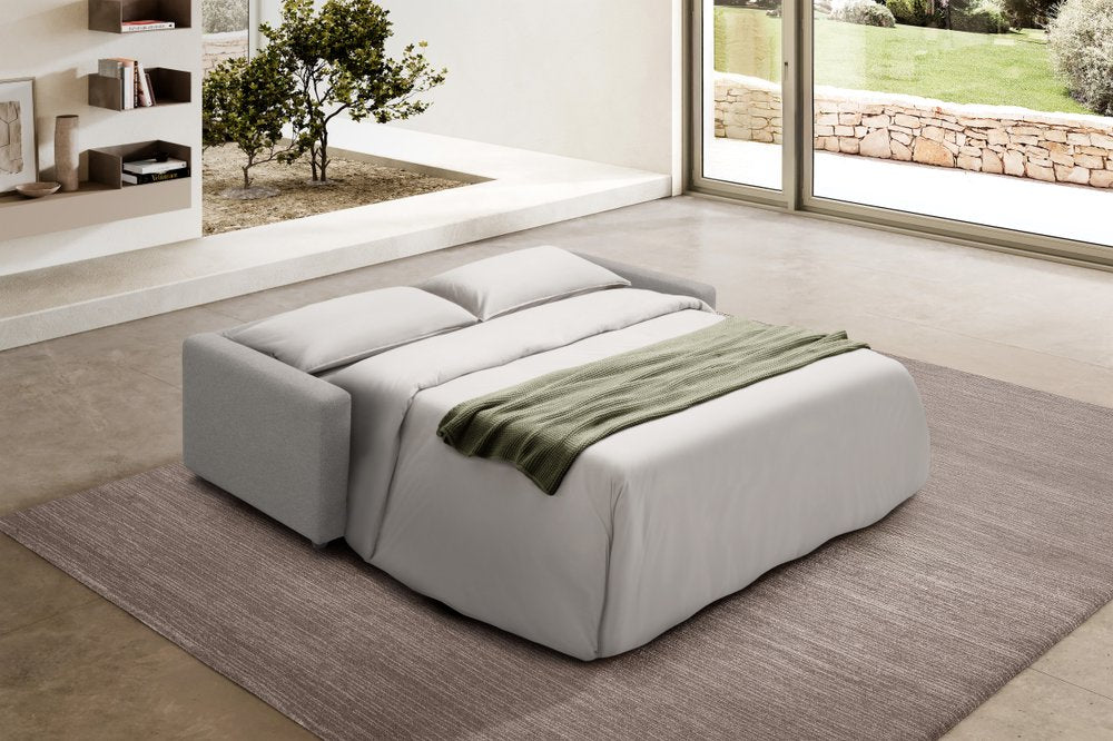 81" Light Gray Fabric Sleeper Sofa