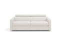 81" White Leather Sleeper Sofa