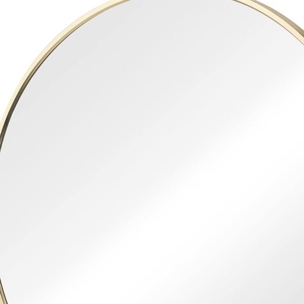 20" Gold Metal Round Framed Bathroom Vanity Mirror