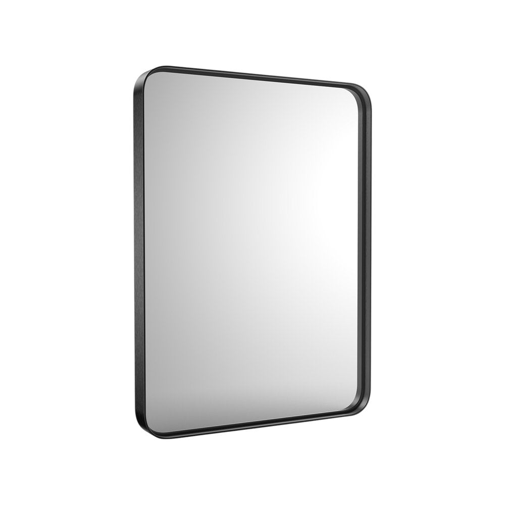 30" Black Metal Framed Bathroom Vanity Mirror