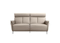 73" Light Gray Leather Reclining USB Sofa