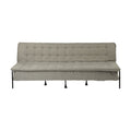 77" Gray Fabric Convertible Futon Sleeper Reclining Sofa