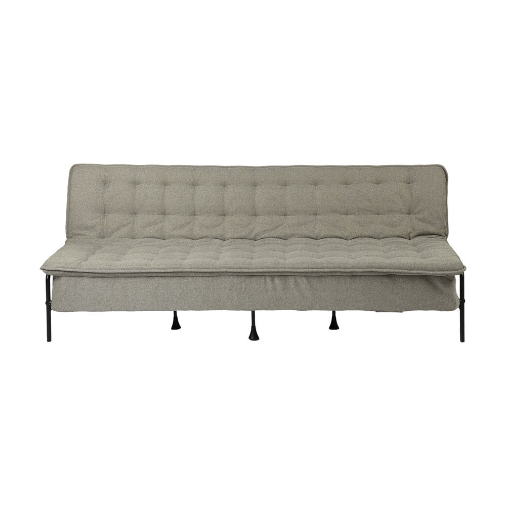 77" Gray Fabric Convertible Futon Sleeper Reclining Sofa