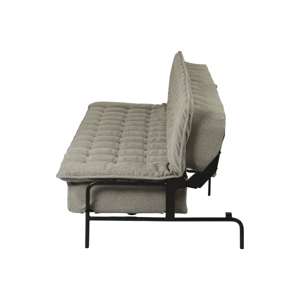 77" Gray Fabric Convertible Futon Sleeper Reclining Sofa
