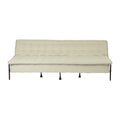 77" Beige Fabric Convertible Futon Sleeper Reclining Sofa