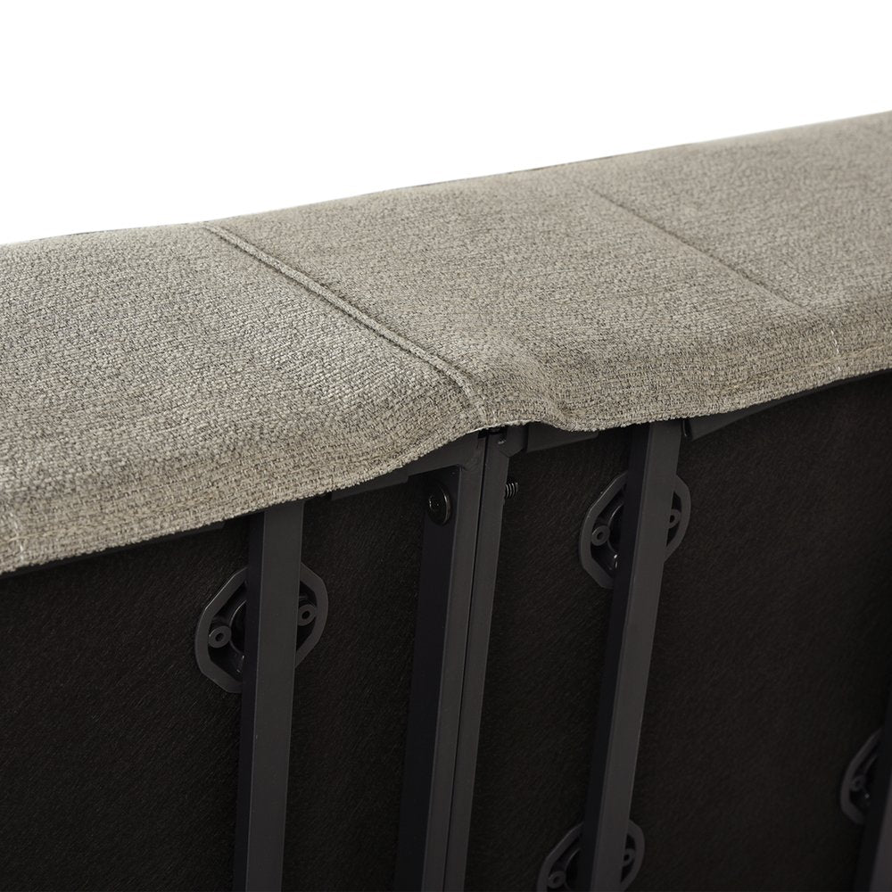 79" Gray Fabric Convertible Futon Sleeper Reclining Sofa