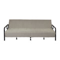 79" Gray Fabric Convertible Futon Sleeper Reclining Sofa