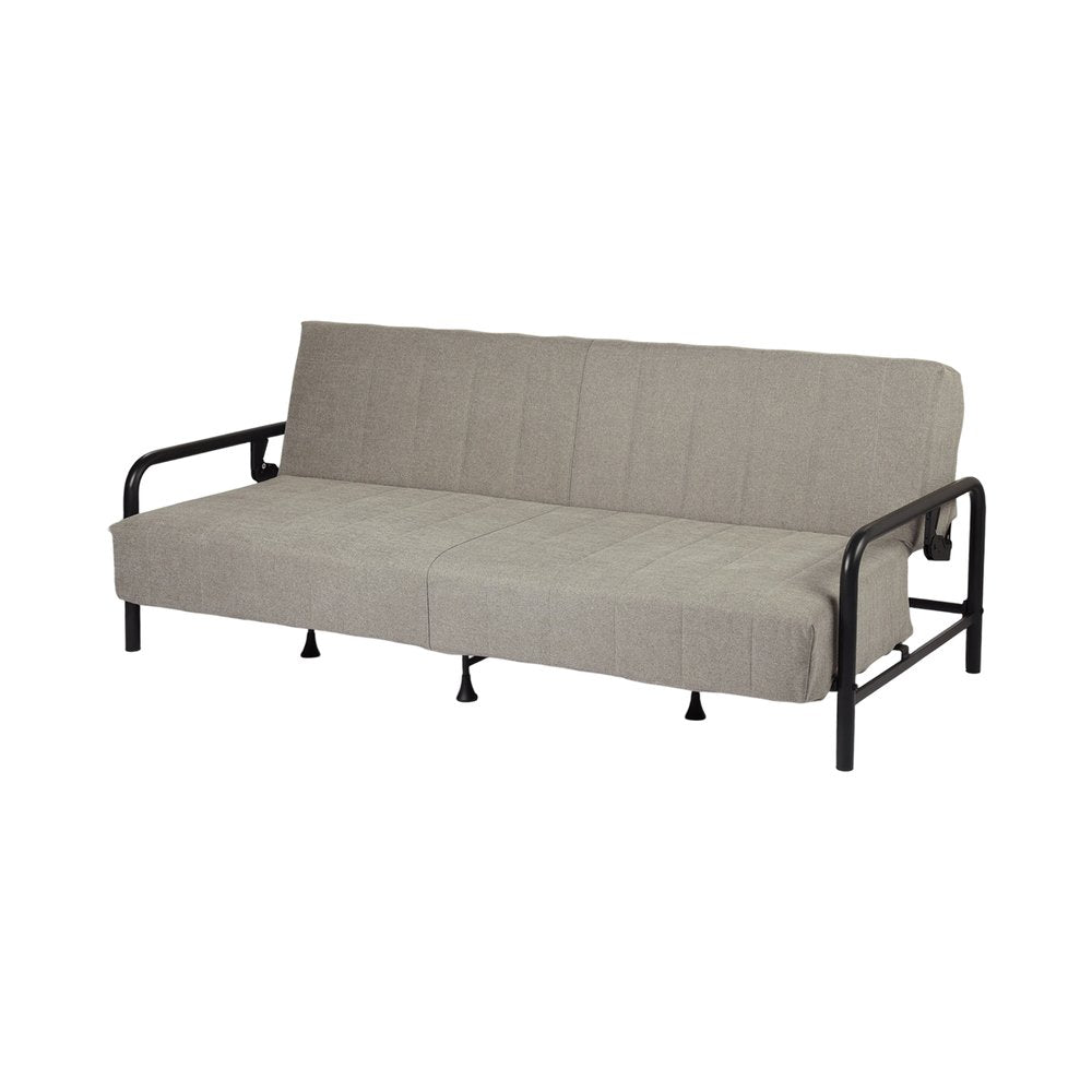 79" Gray Fabric Convertible Futon Sleeper Reclining Sofa