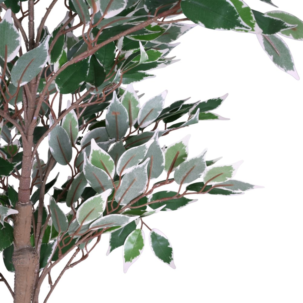 69" Green Artificial Ficus Tree In Cylindrical Black Pot