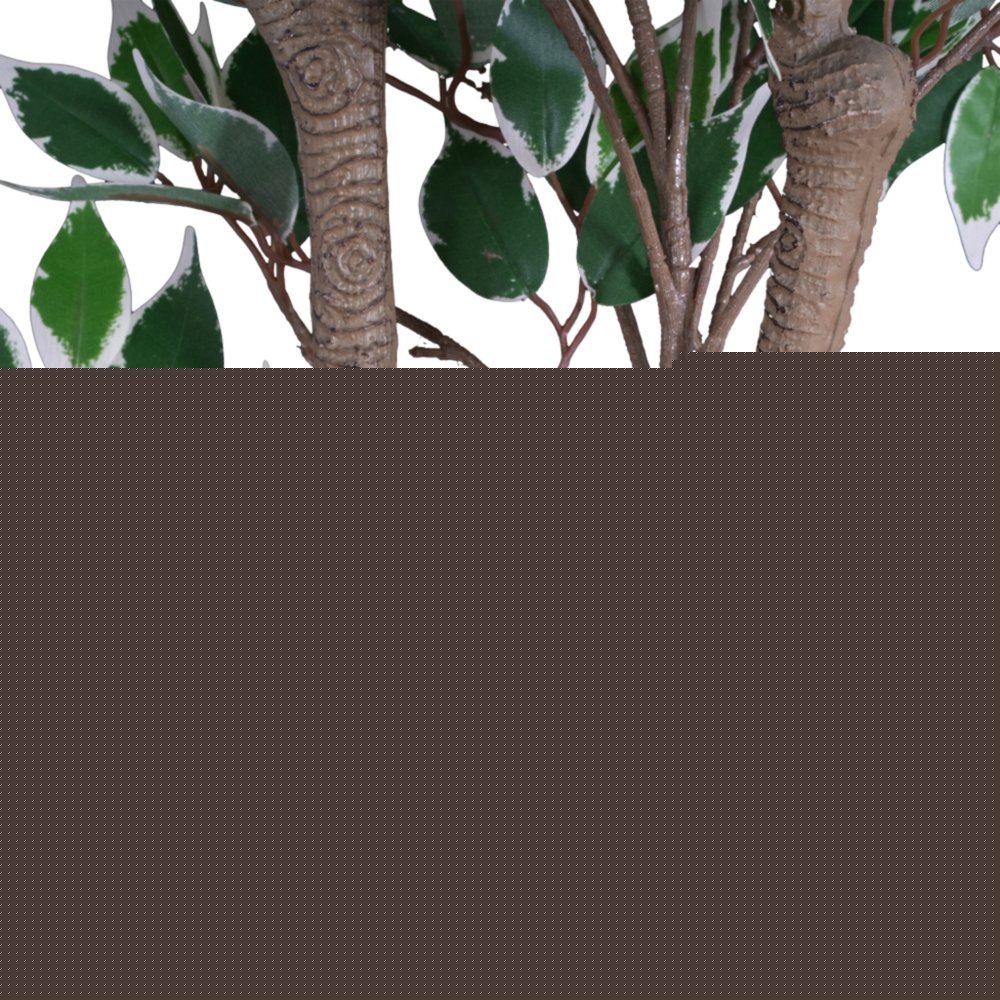 69" Green Artificial Ficus Tree In Cylindrical Black Pot