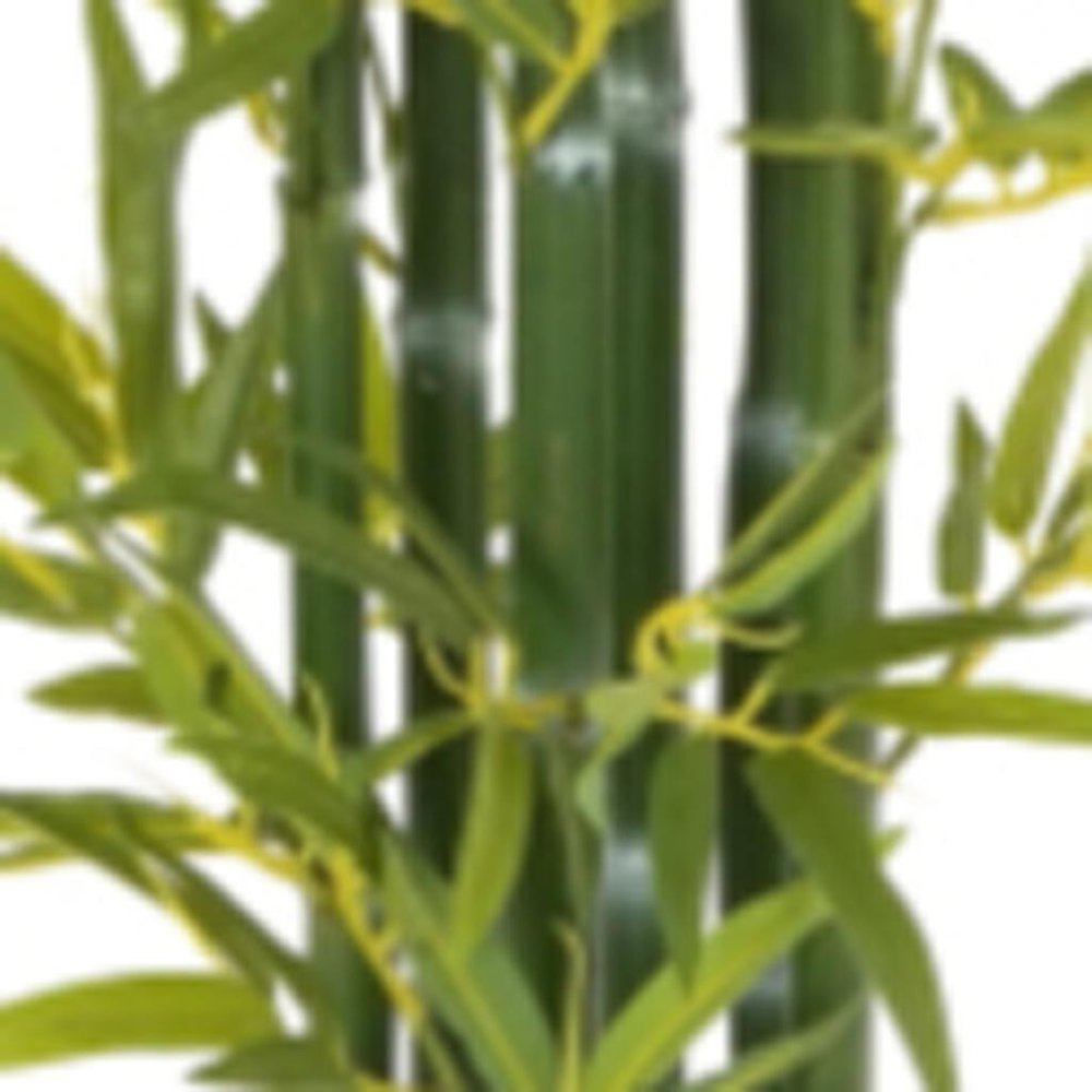 Set of Two 61" Green Artificial Bamboo Tree In Cylindrical Black Pot