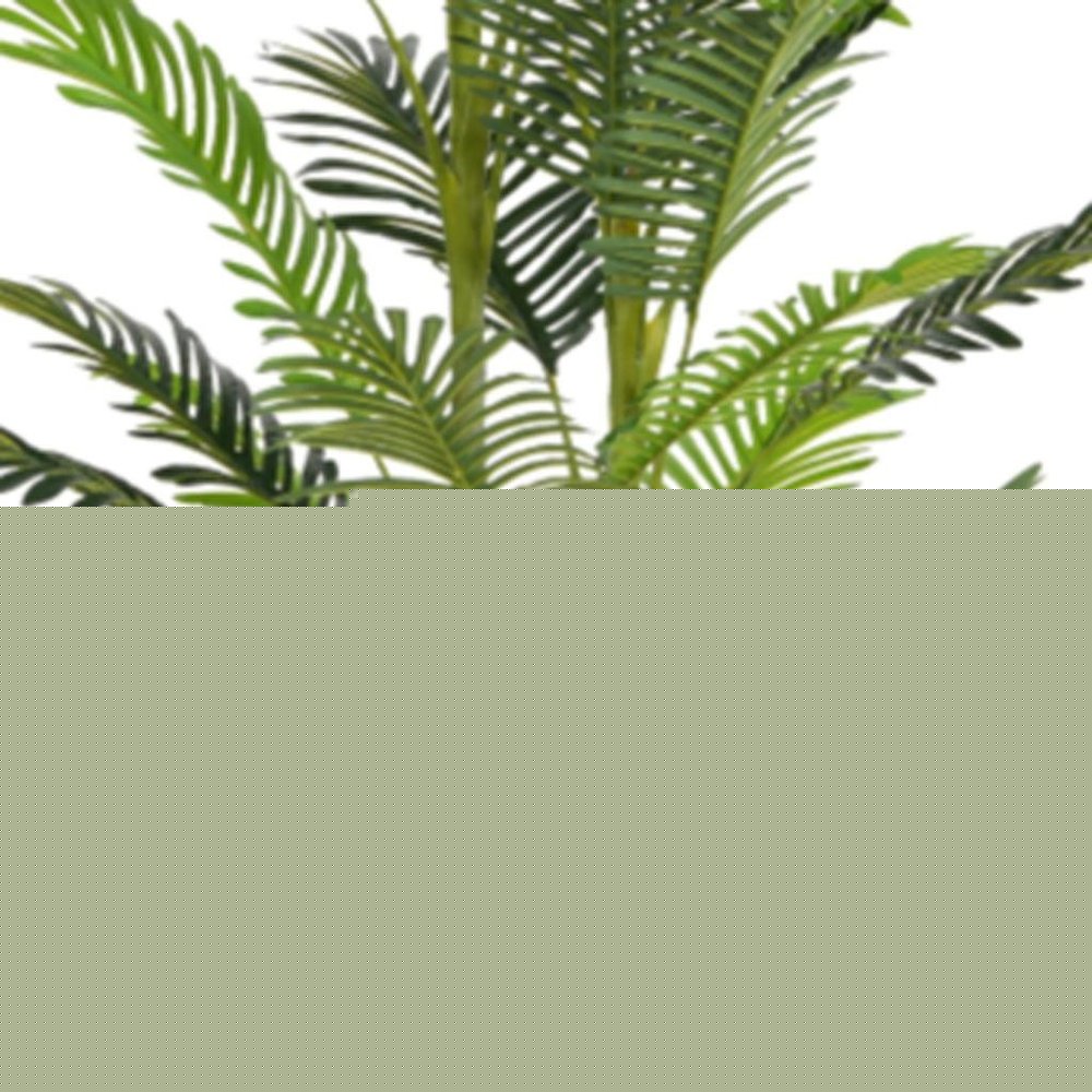 Set of Two 79" Green Artificial Palm Tree In Cylindrical Black Pot