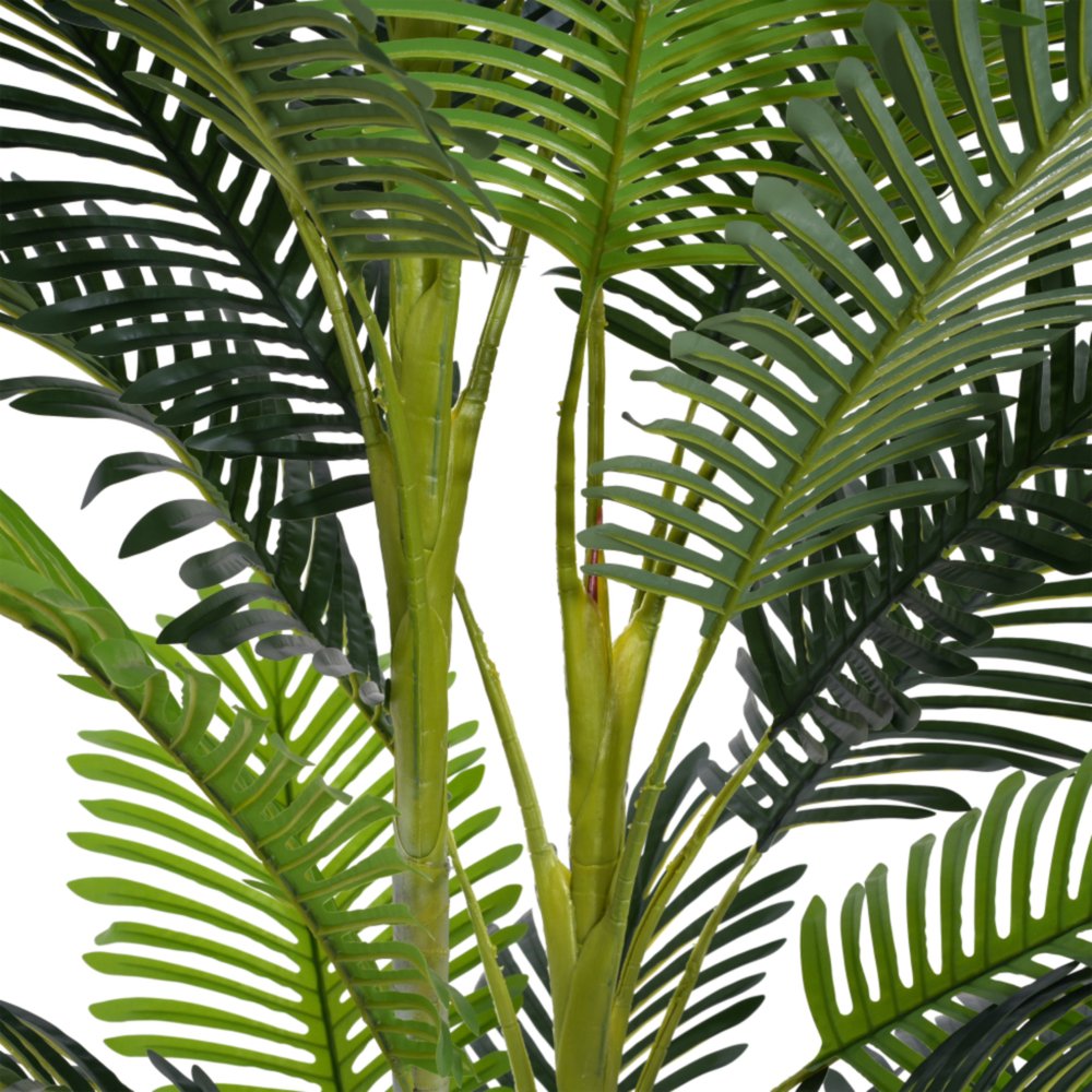 Set of Two 79" Green Artificial Palm Tree In Cylindrical Black Pot