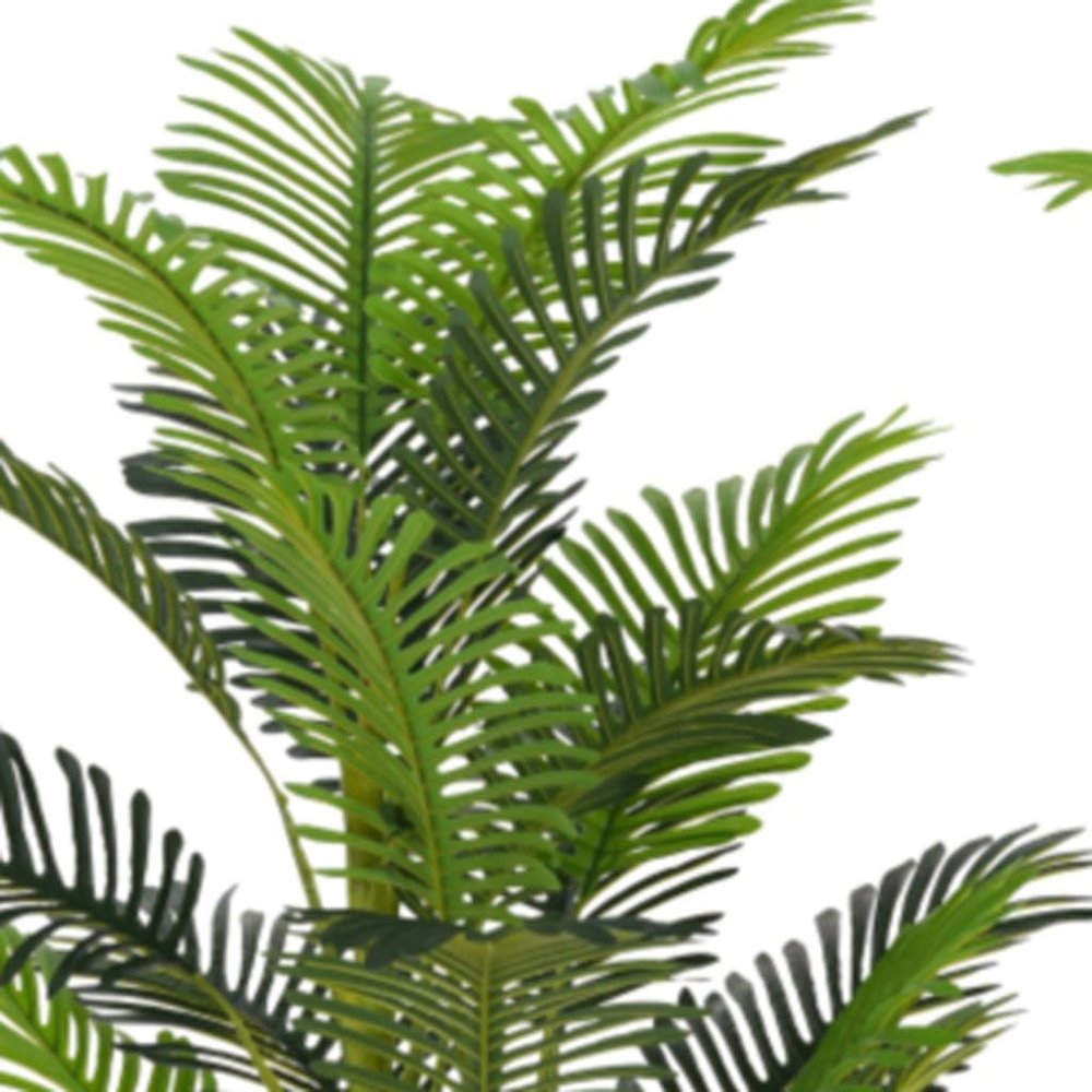 Set of Two 61" Green Artificial Palm Tree In Cylindrical Black Pot