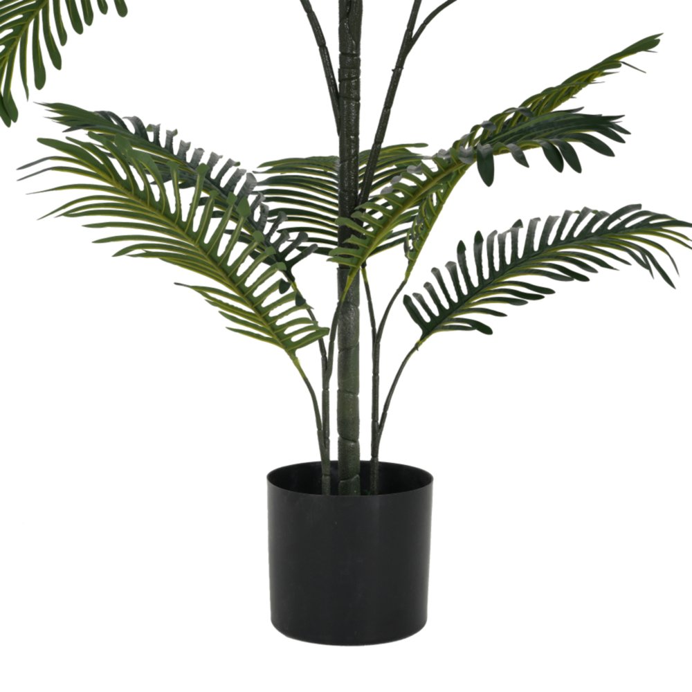 86" Green Artificial Palm Tree In Cylindrical Black Pot