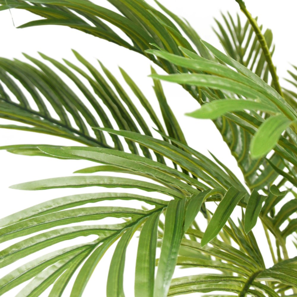 59" Green Artificial Palm Tree In Cylindrical Black Pot