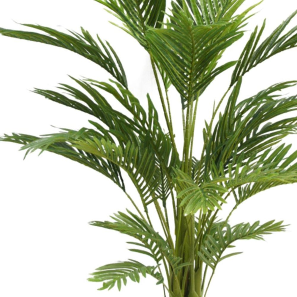 59" Green Artificial Palm Tree In Cylindrical Black Pot