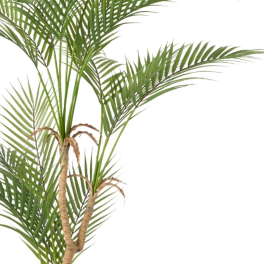40" Green Artificial Palm Tree In Cylindrical Black Pot