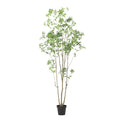 95" Green Artificial In Cylindrical Black Pot