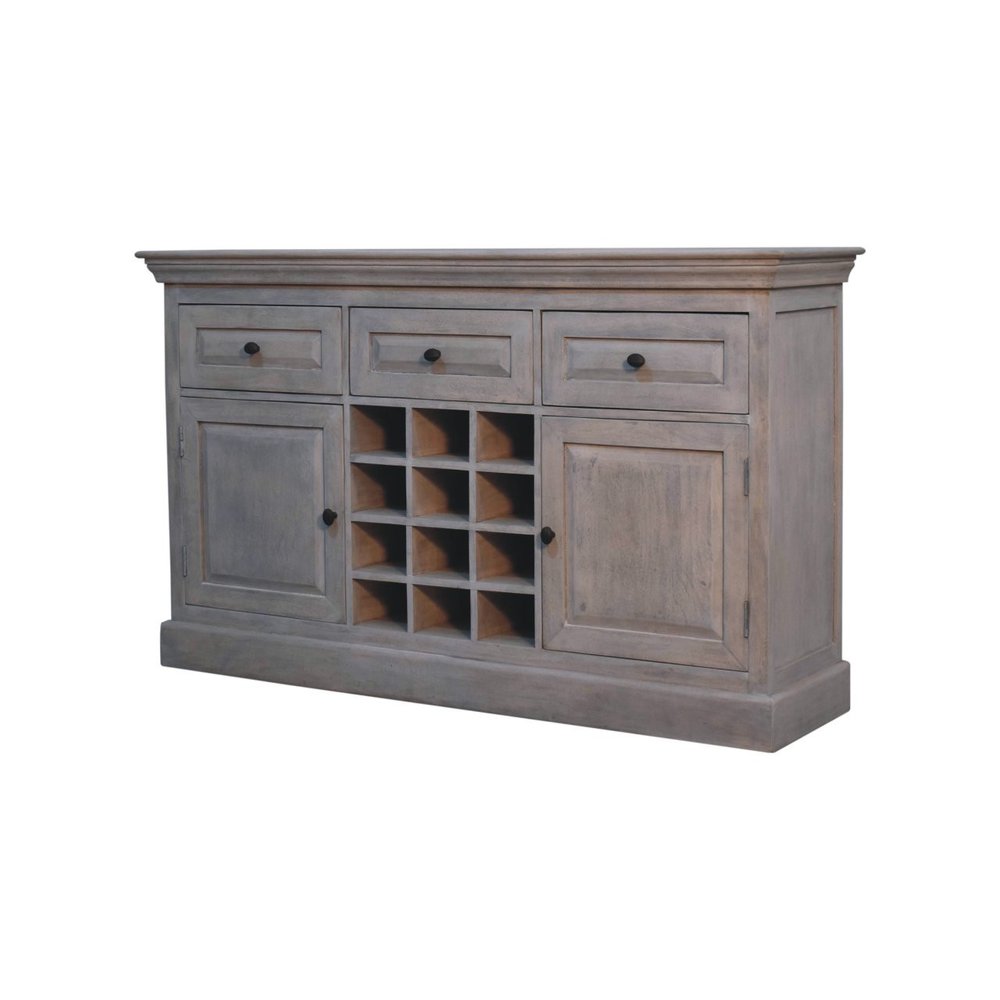 59" Brown Solid Wood Fireplace TV Stand
