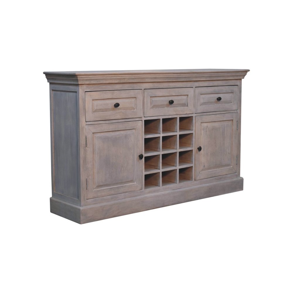 59" Brown Solid Wood Fireplace TV Stand
