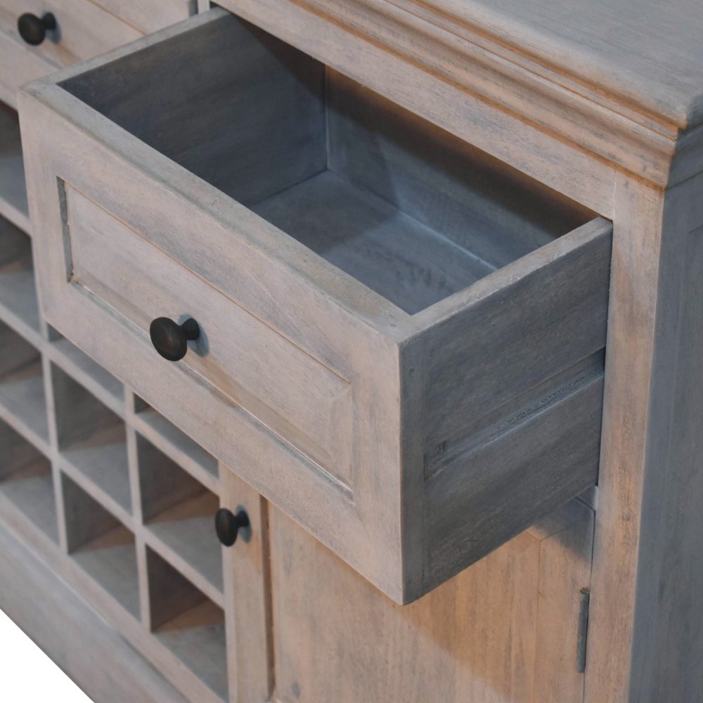 59" Brown Solid Wood Fireplace TV Stand