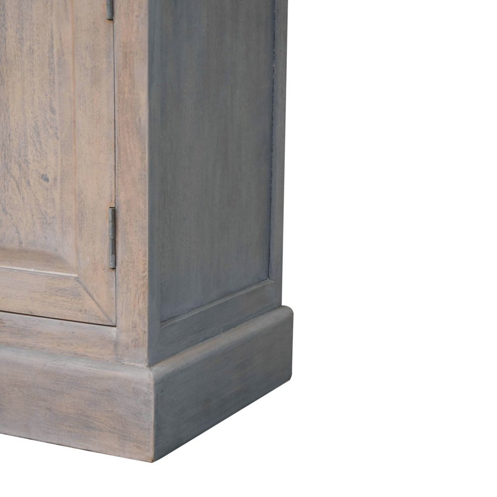59" Brown Solid Wood Fireplace TV Stand