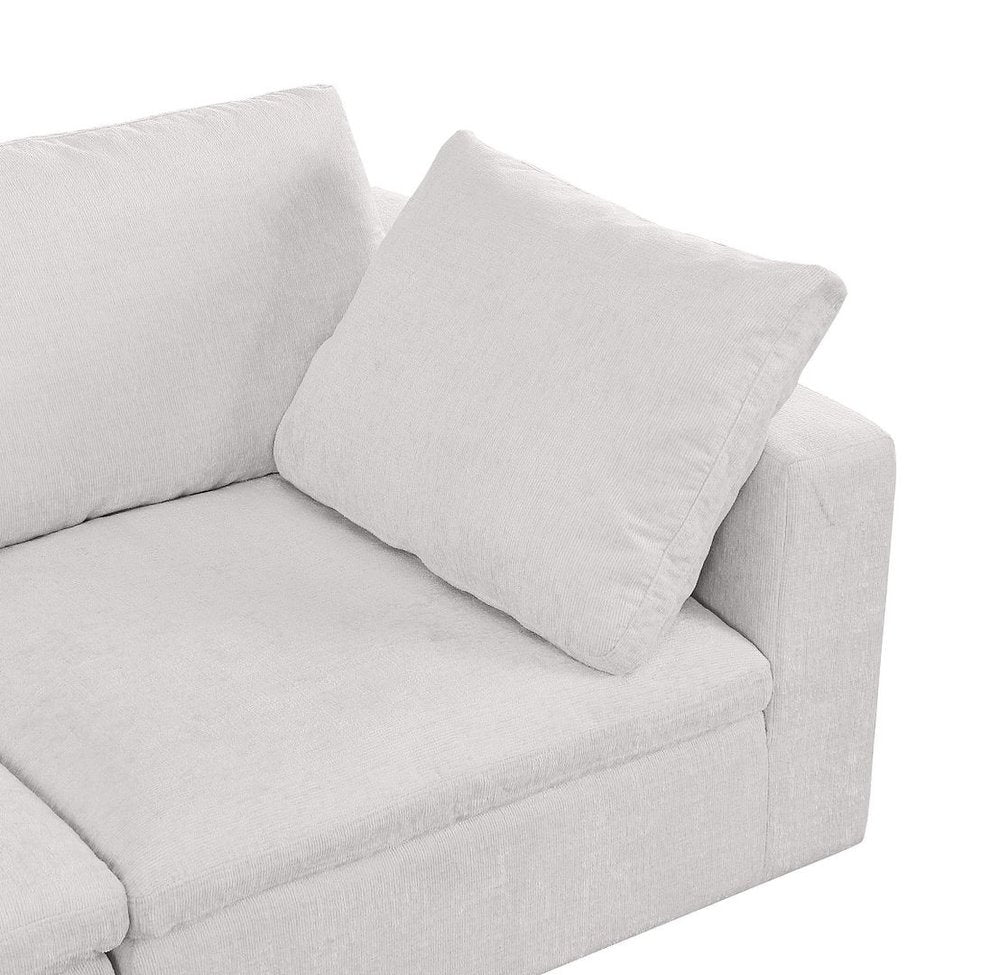 122" Pearl Fabric Reclining Sofa