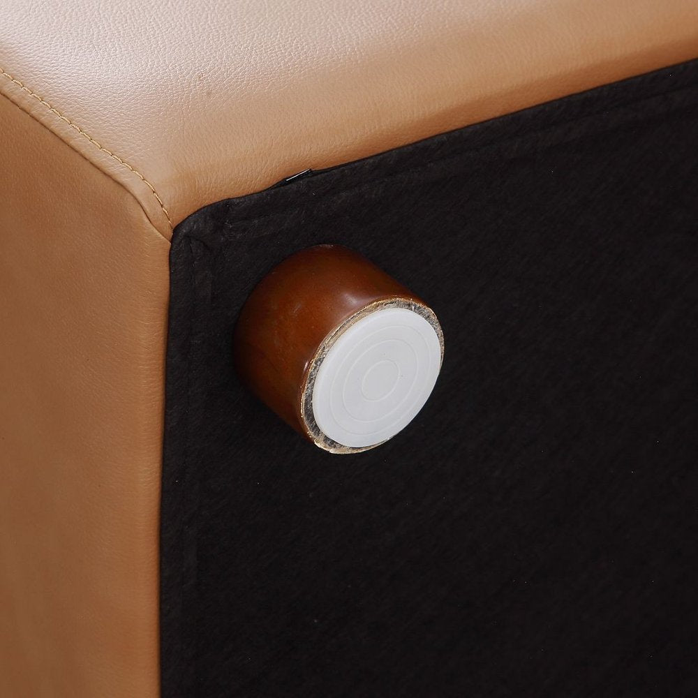 86" Chestnut and Brown Italian Leather Loveseat