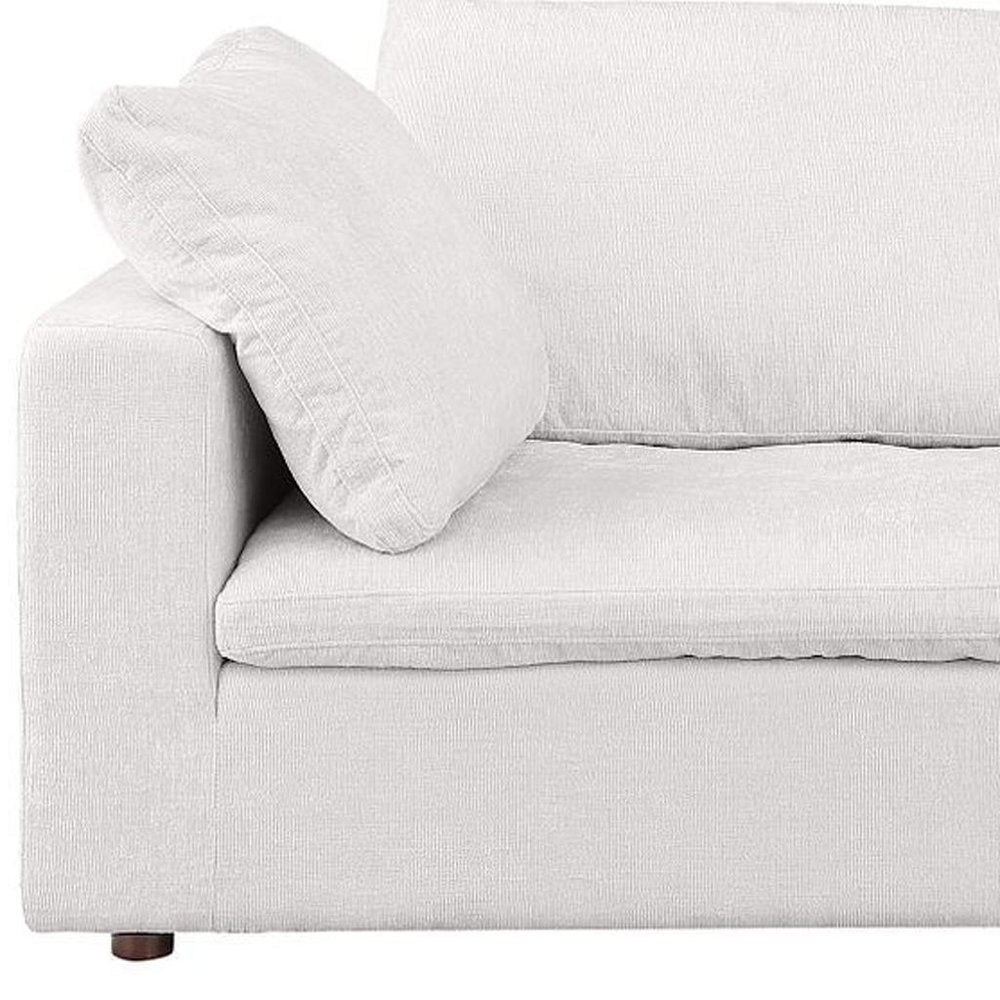 86" Pearl and Brown Italian Leather Loveseat
