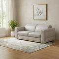 71" Dark Gray and Silver Italian Leather Loveseat