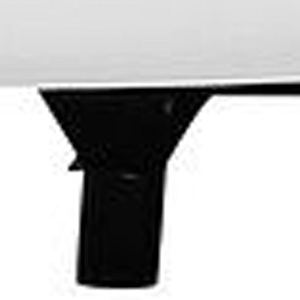 77" White and Black Italian Leather Power Reclining Loveseat