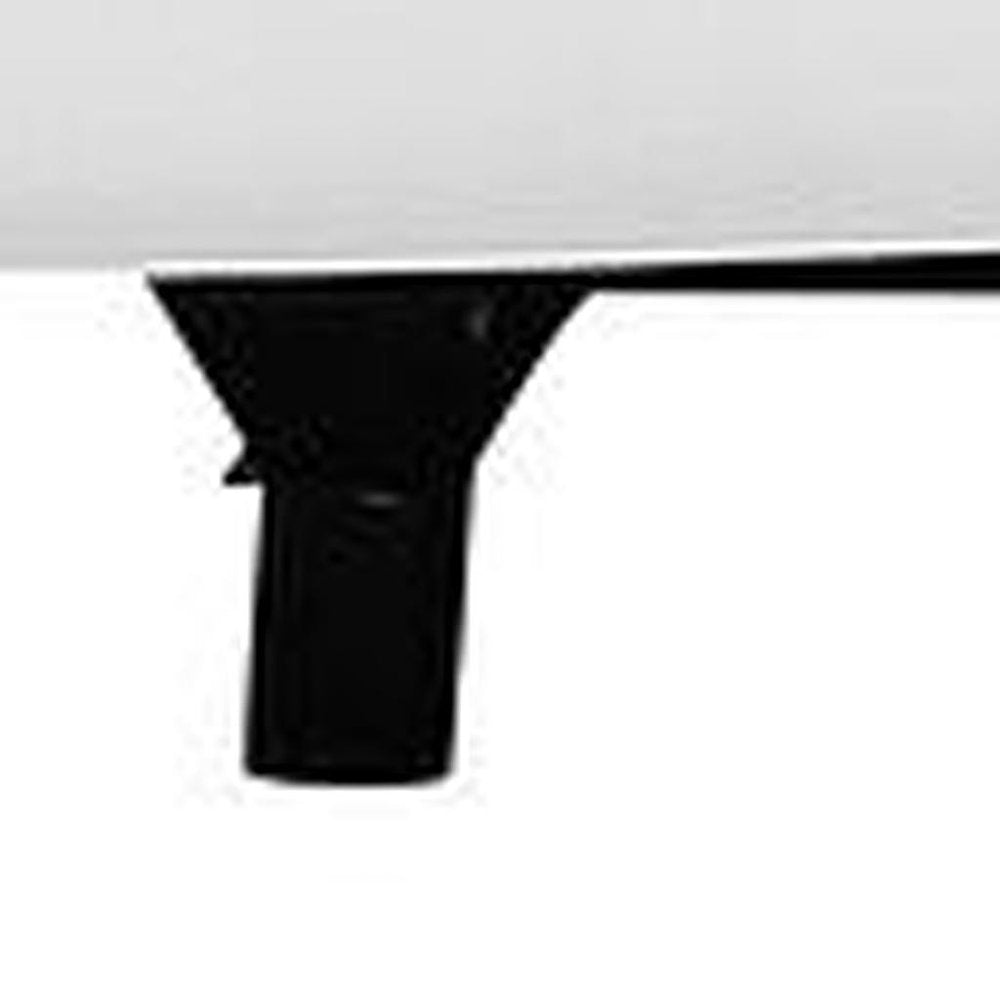77" White and Black Italian Leather Power Reclining Loveseat