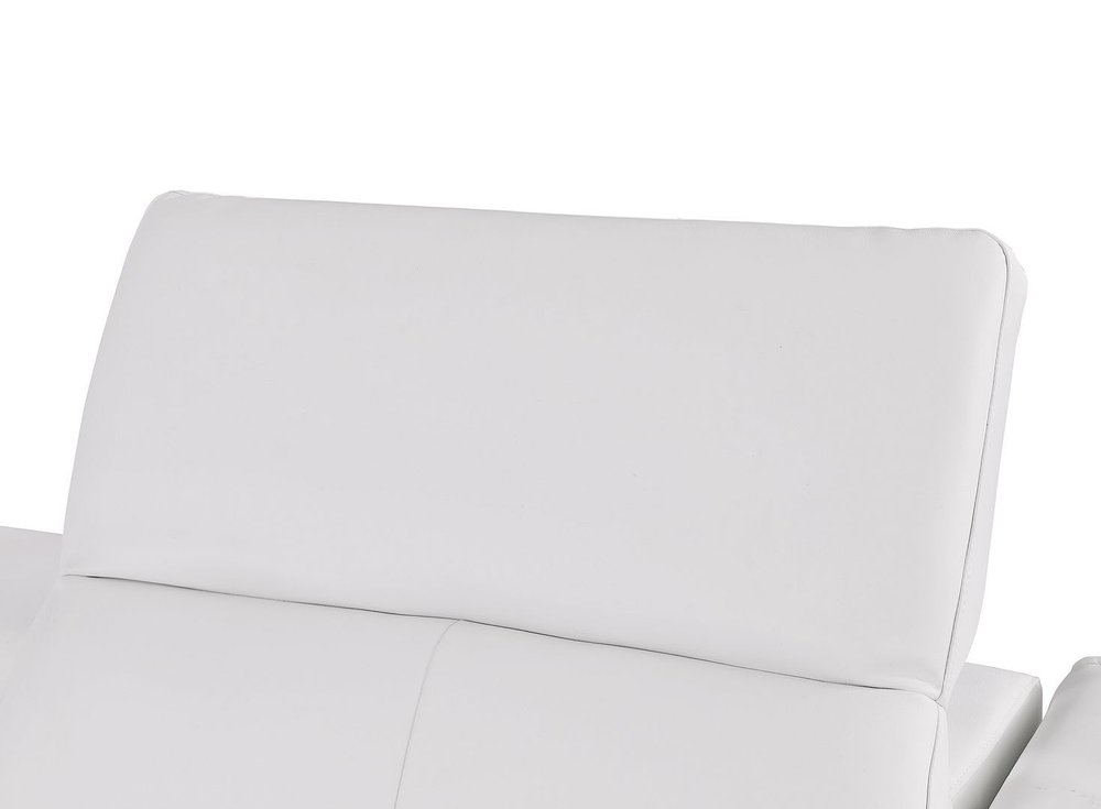80" White and Brown Leather Power Reclining Loveseat